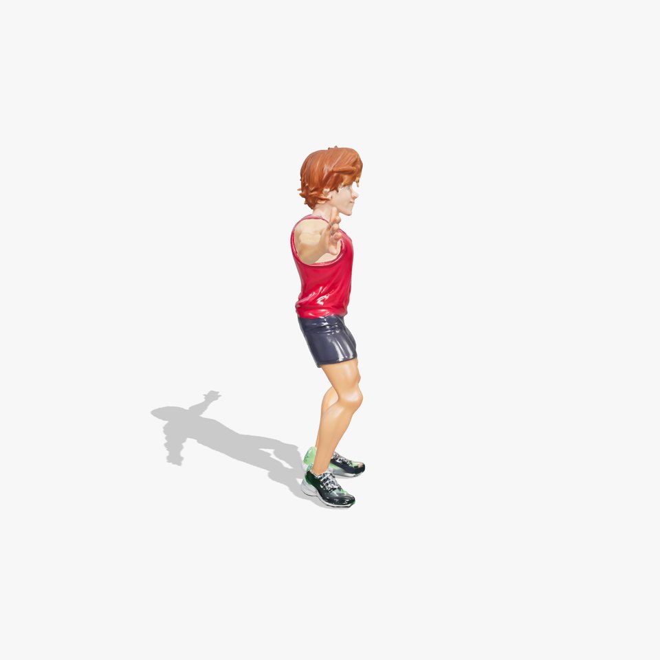Athletic Rigged and Animated D Character Model with Sportswear viewer poster