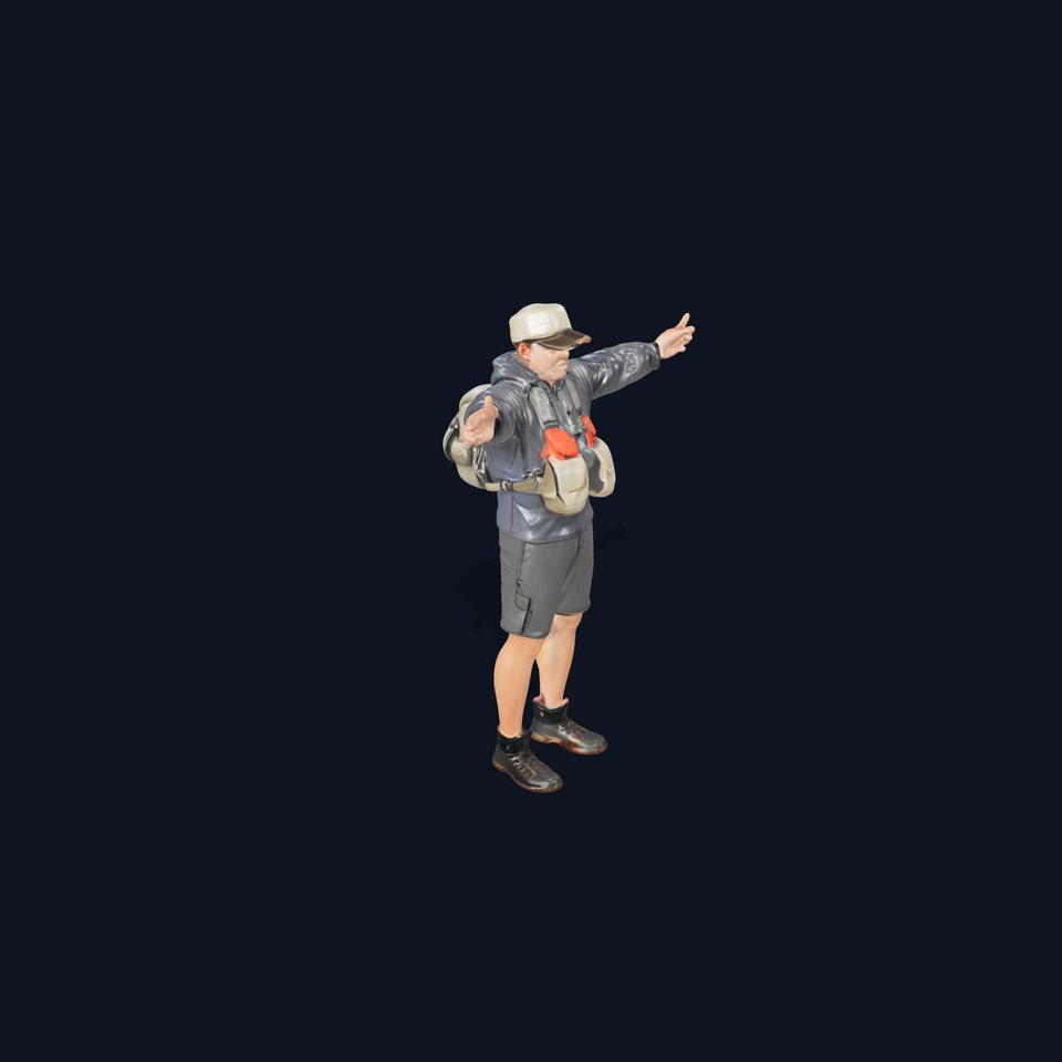 Outdoor Explorer Rigged and Animated D Character Model viewer poster