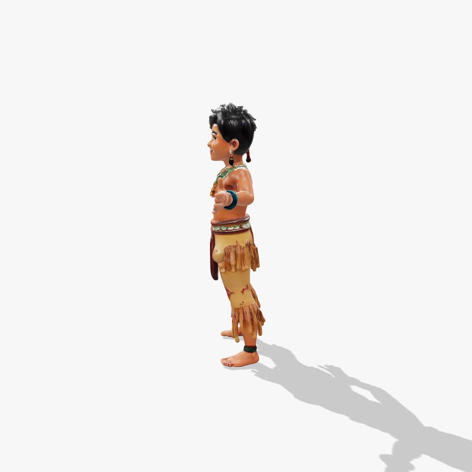 Young Warrior Character Fully Rigged and Animated viewer poster