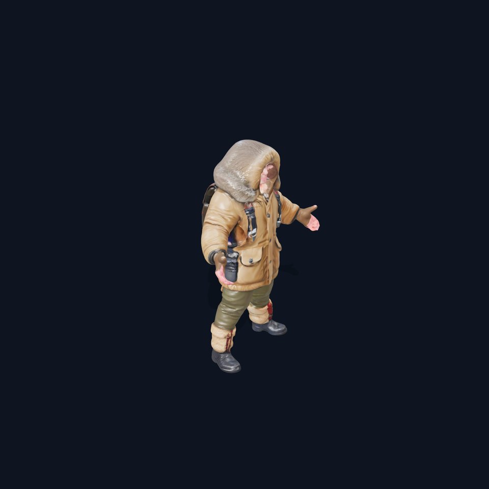 Arctic Explorer Rigged and Animated Character Model viewer poster