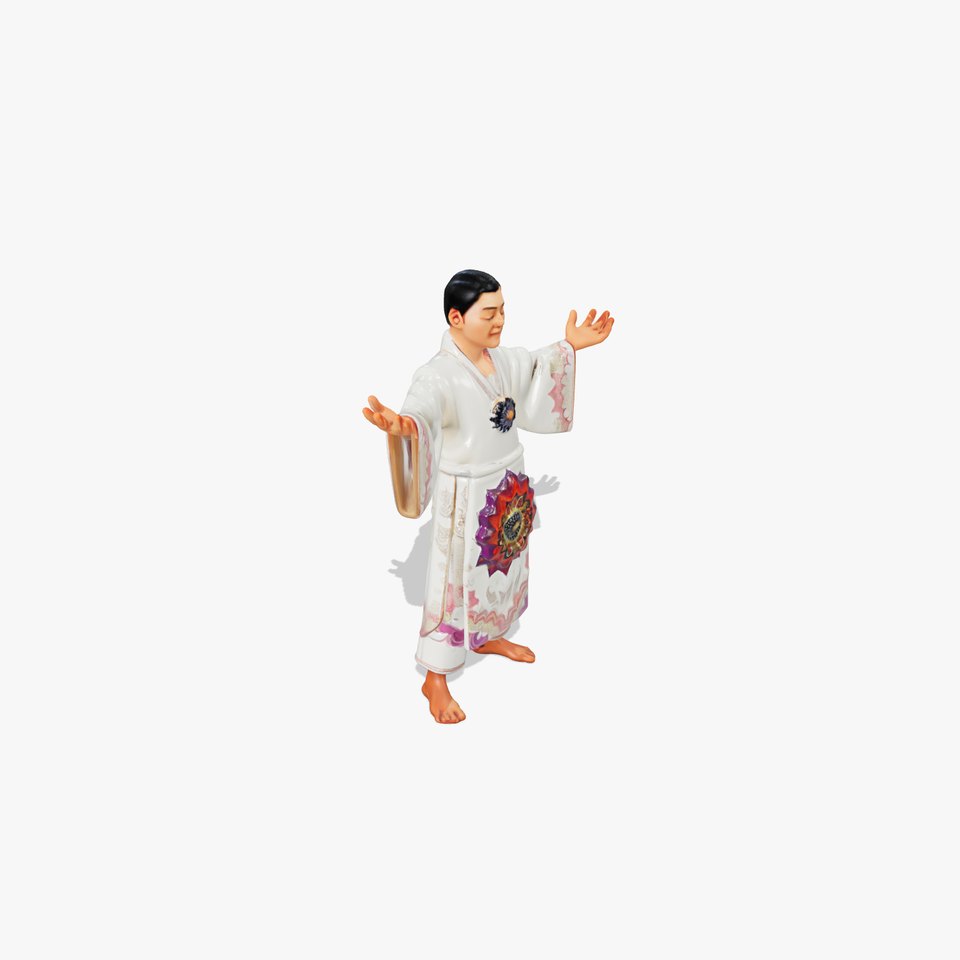 Serene Monk Character Model Rigged and Animated viewer poster