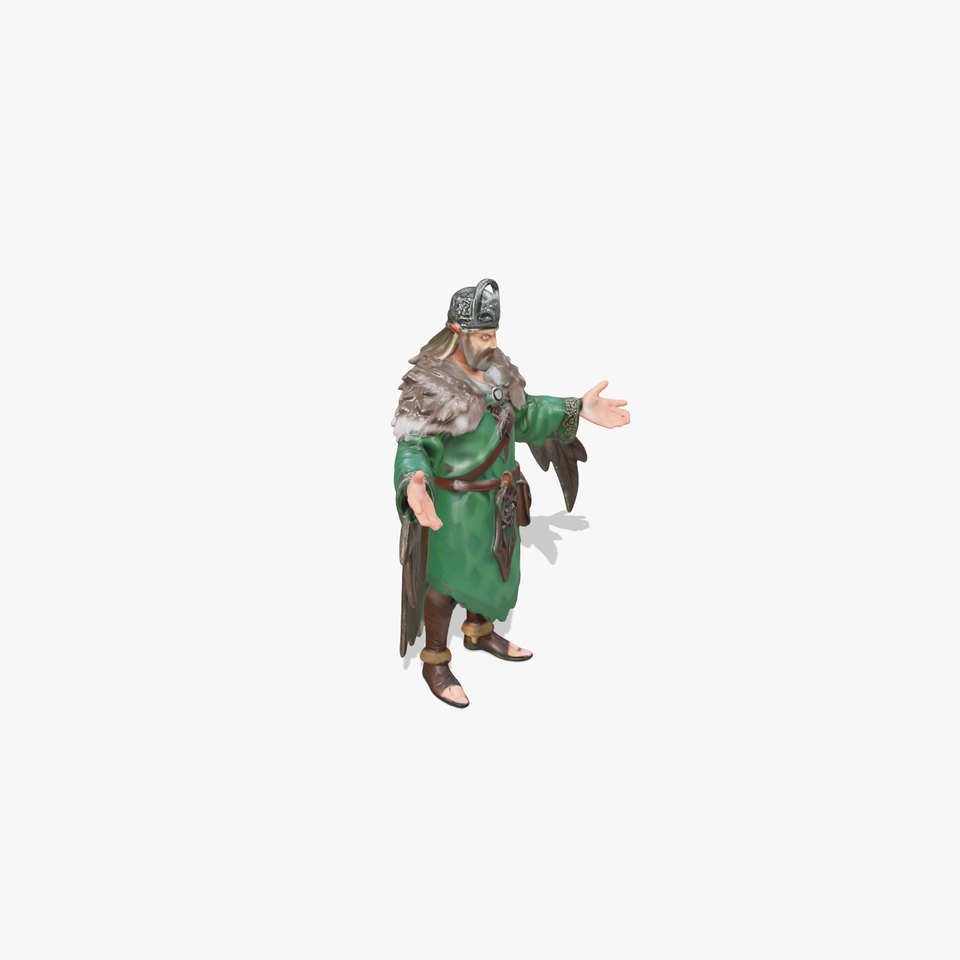 Elderly Wizard Character Model Rigged and Animated viewer poster