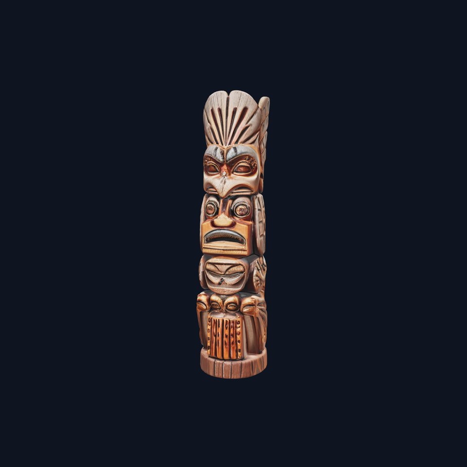 Carved Wood Totem Model Pack viewer poster