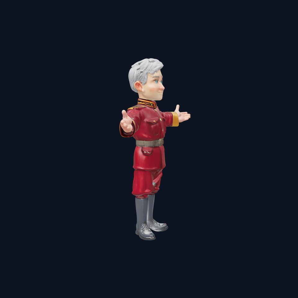Charming Officer Character Model Rigged and Animated viewer poster