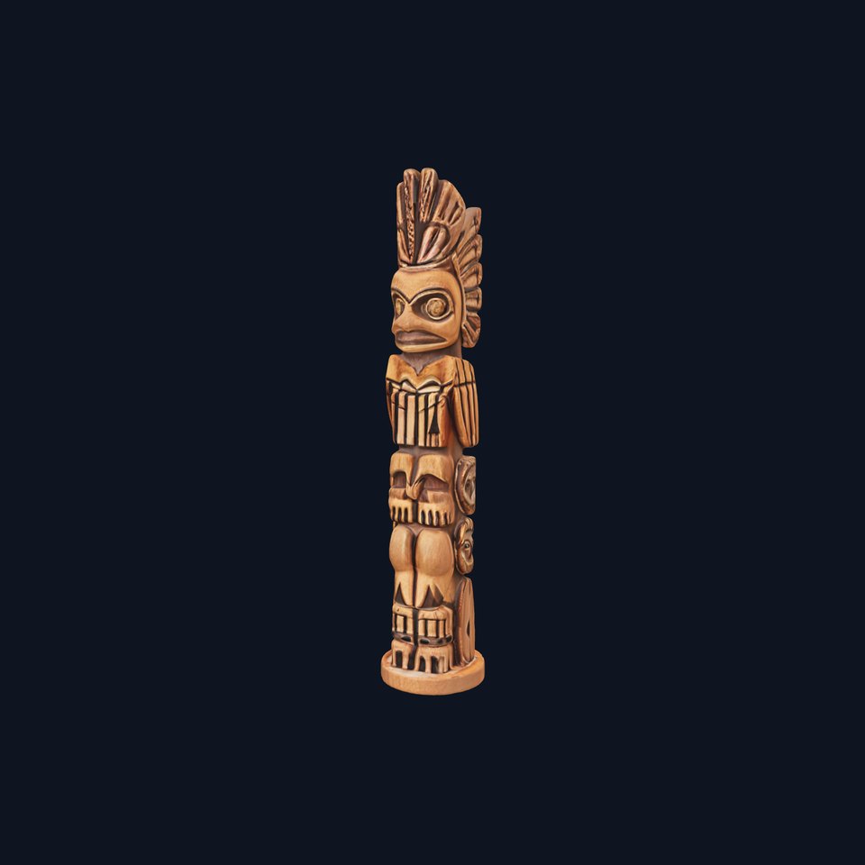 Totem Pole Sculpture Model Pack with Detailed Carvings viewer poster