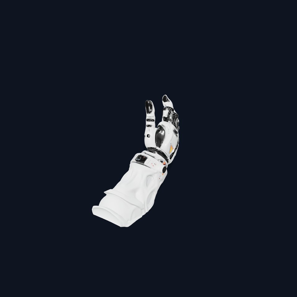 Futuristic Robotic Hand Model Pack with LED Accents viewer poster