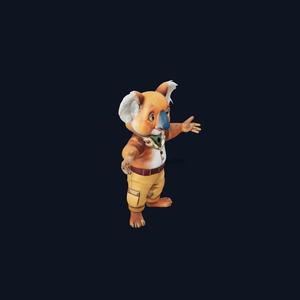 Koala Character Model  Rigged and Animated viewer poster