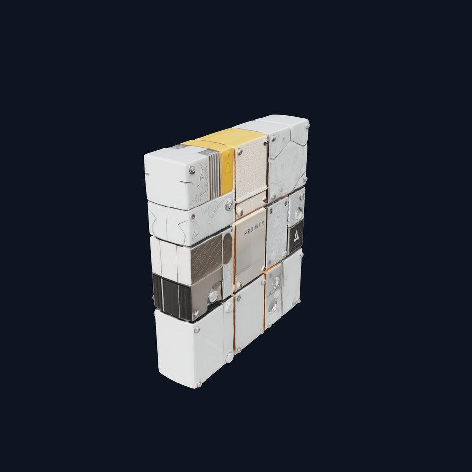 Modern Industrial Texture Panel model pack viewer poster