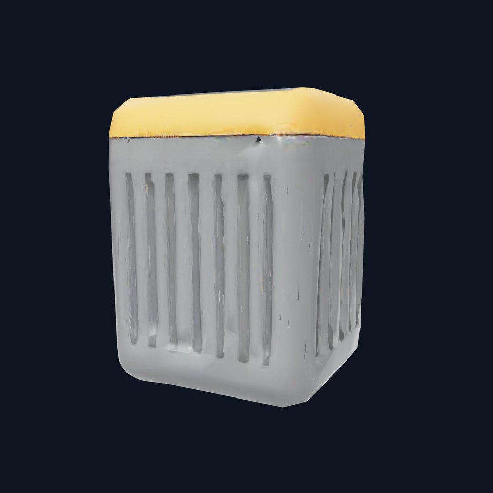 Modern Trash Bin Model Pack with Ribbed Design viewer poster
