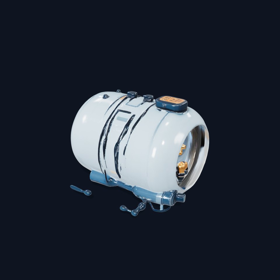 Futuristic Capsule Lamp Model Pack