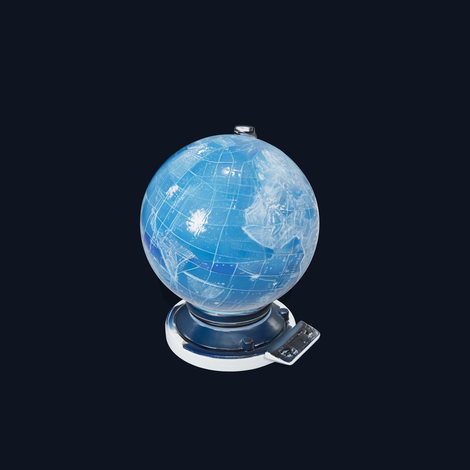 Futuristic Holographic Globe model pack with interactive features viewer poster