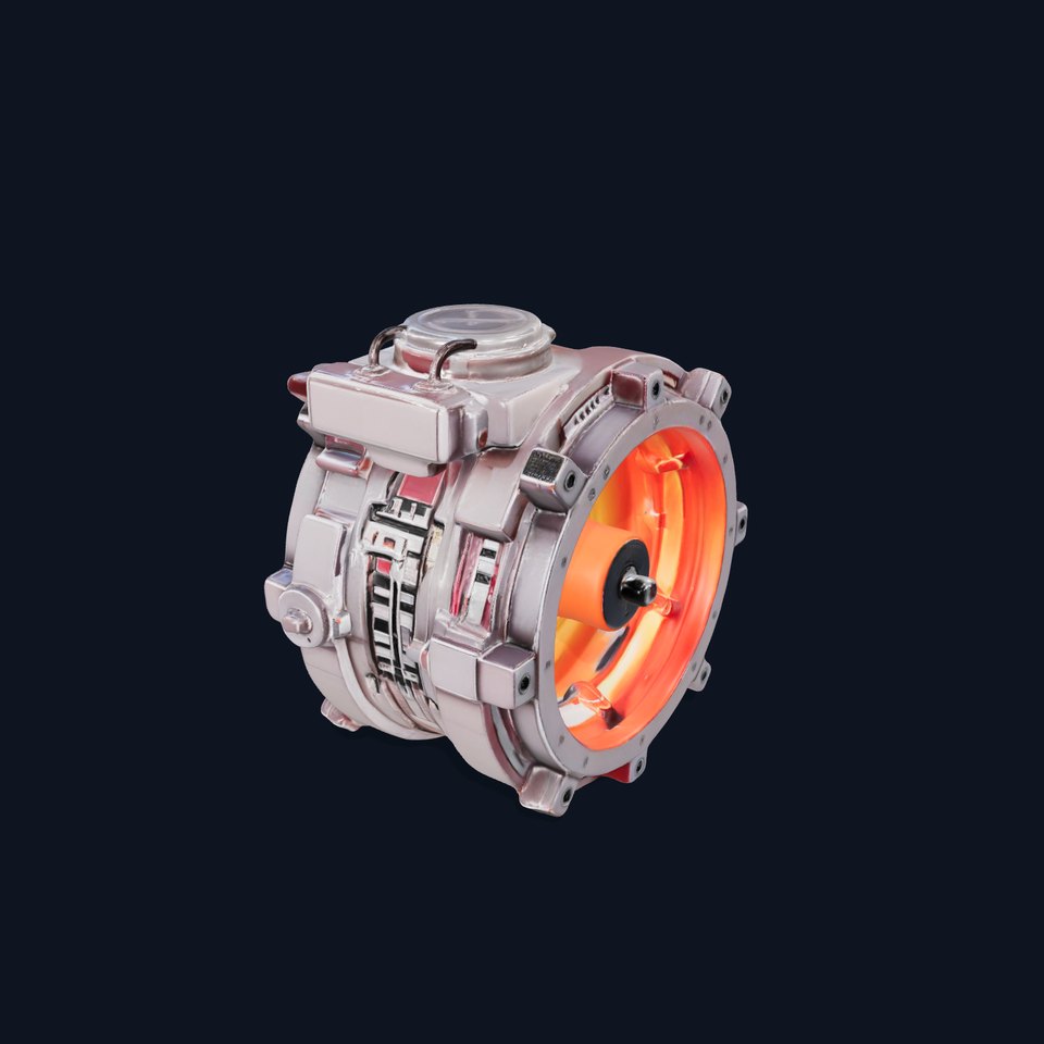 Futuristic Engine Core model pack with glowing elements