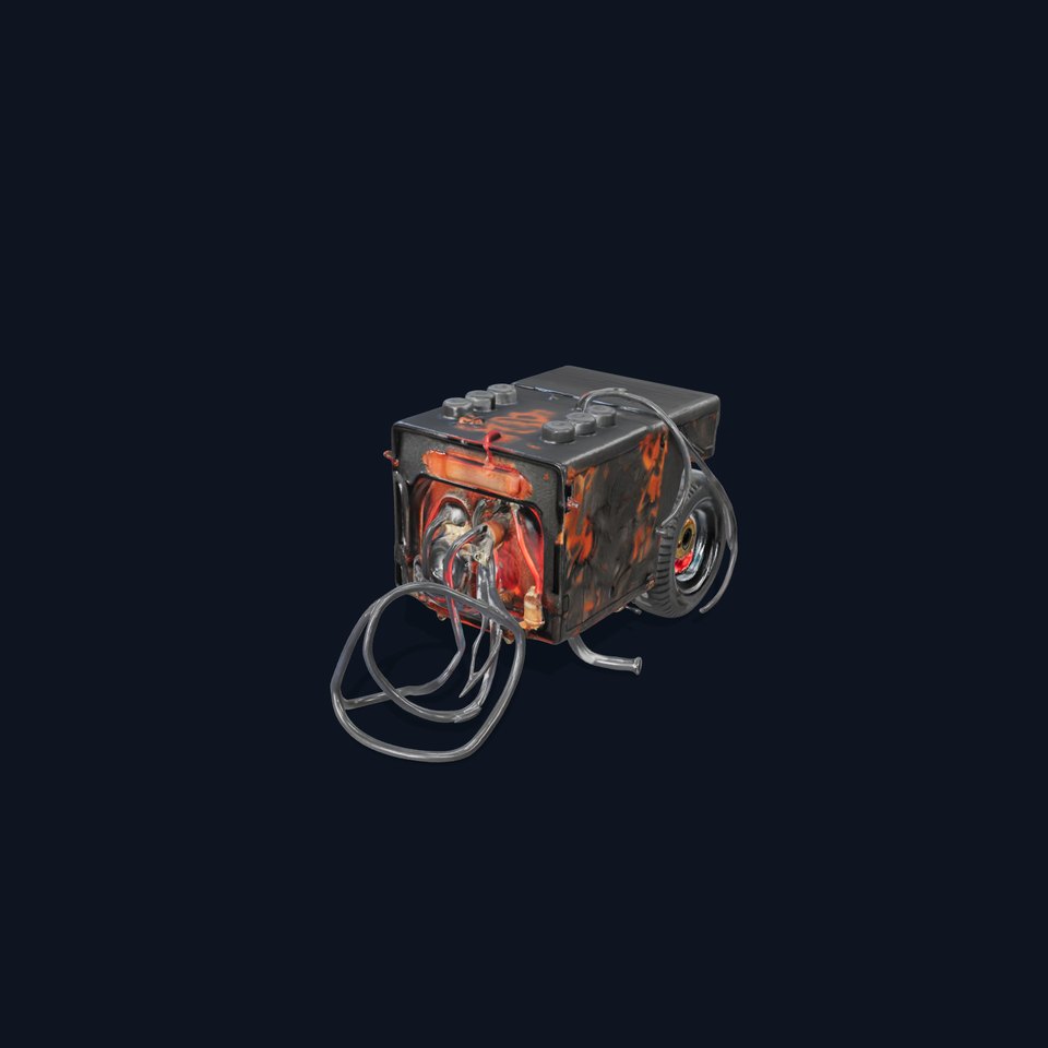 Rusty Industrial Generator Model Pack viewer poster