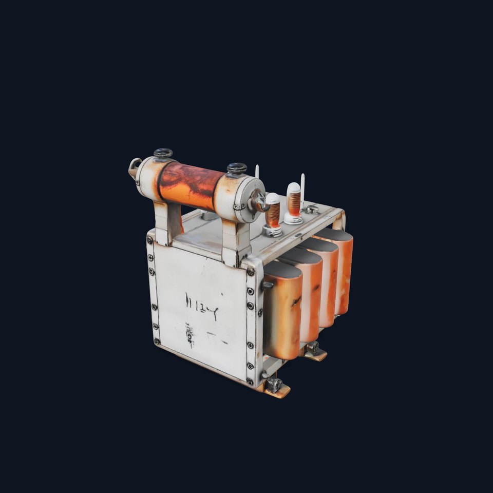 Industrial Transformer model pack with rusty texture viewer poster