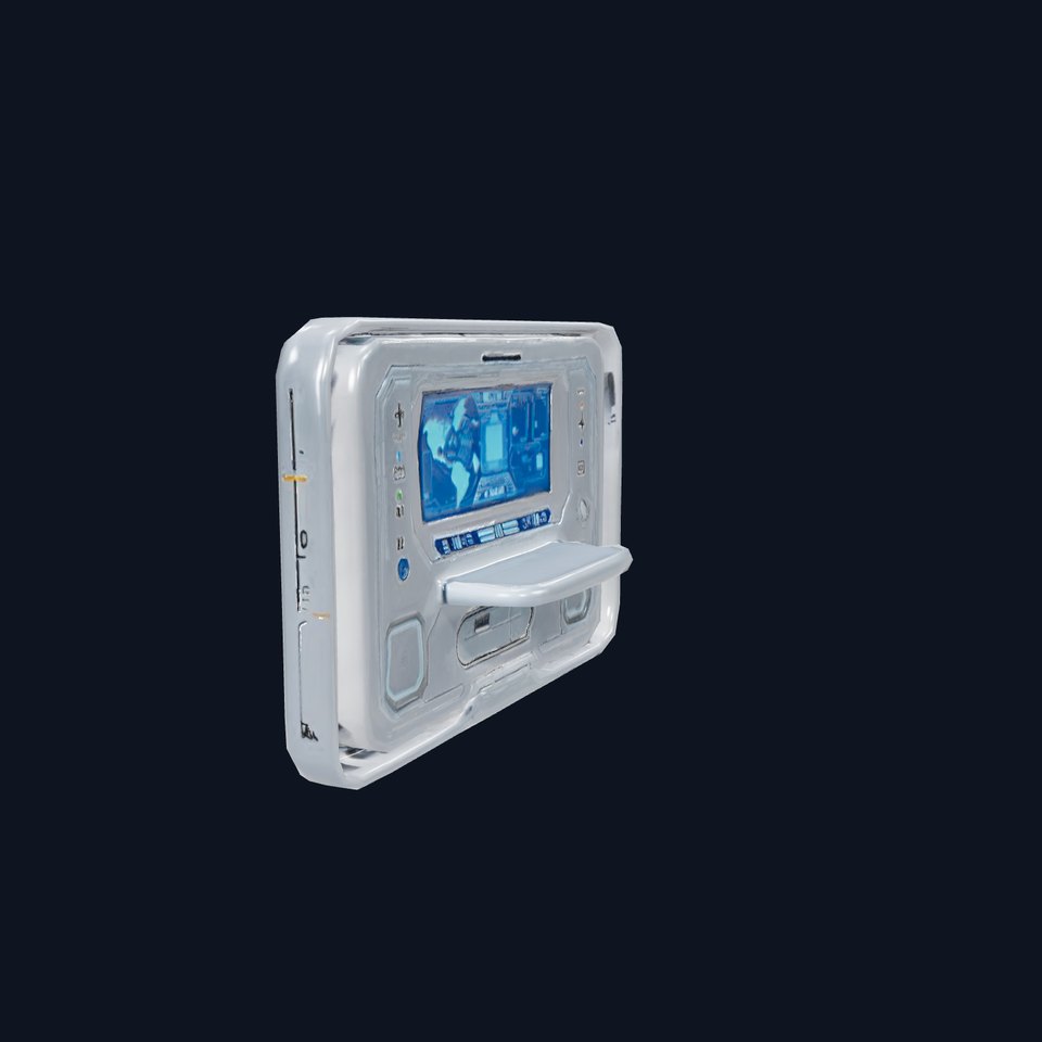 Futuristic Control Panel with Interactive Display model pack viewer poster