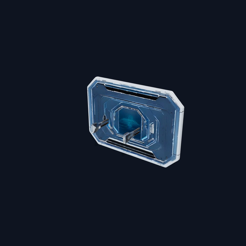 Futuristic Control Panel with Blue Neon Lights Model Pack viewer poster