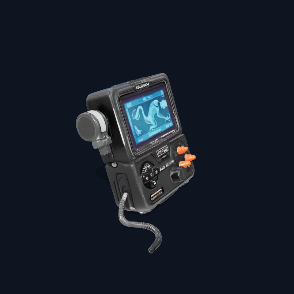 Retro Futuristic Handheld Device Model Pack viewer poster