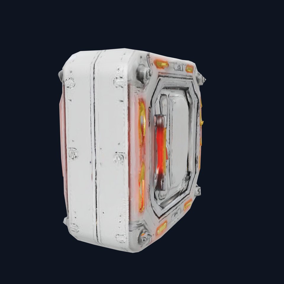 Futuristic SciFi Door model pack with LED strips viewer poster