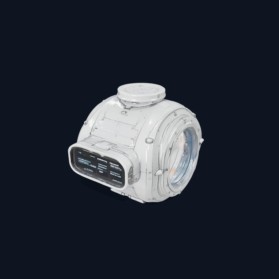 Futuristic Capsule Pod model pack viewer poster