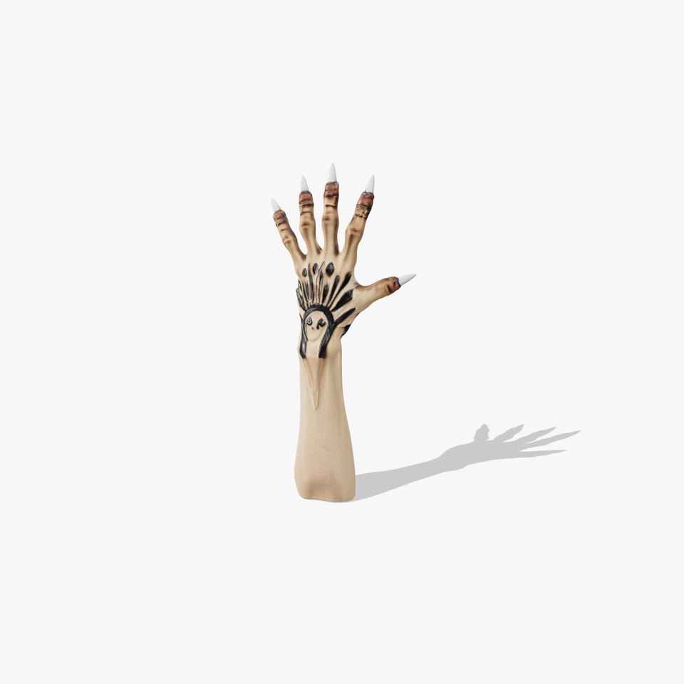 Mystical Hand with Tattoo and Claws Model Pack viewer poster