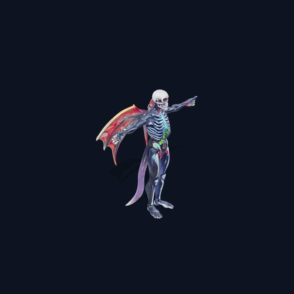 Skeleton Demon with Wings Model Pack viewer poster