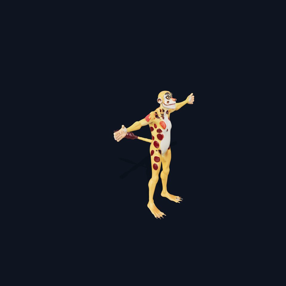 Cartoon Spotted Monkey Character Model Pack for Animation and Games viewer poster