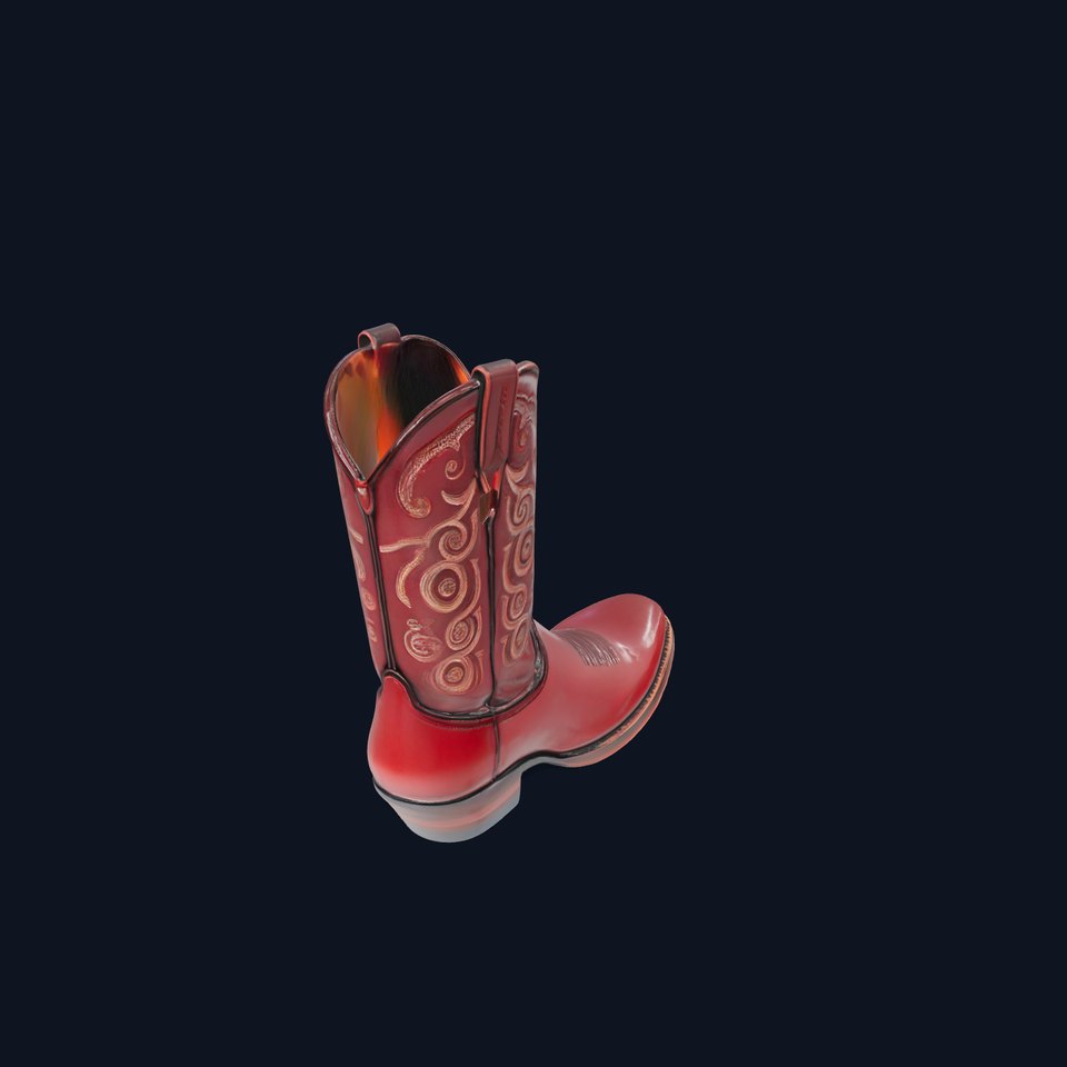 Western Cowboy Boot Model Pack with Intricate Embroidery viewer poster