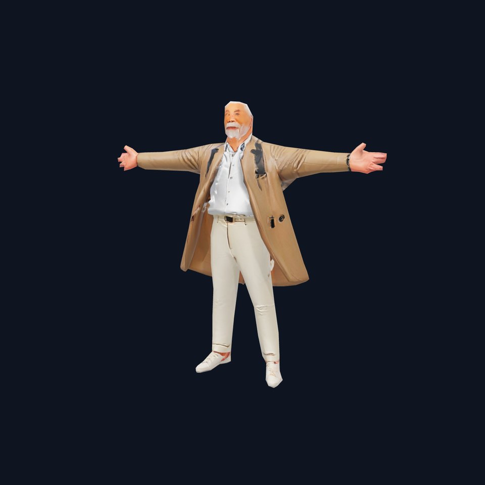 Elderly Man in Beige Outfit Model Pack viewer poster
