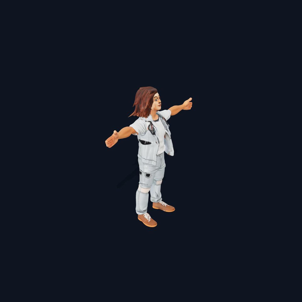 Realistic Teen Character Model Pack with Casual Outfit viewer poster