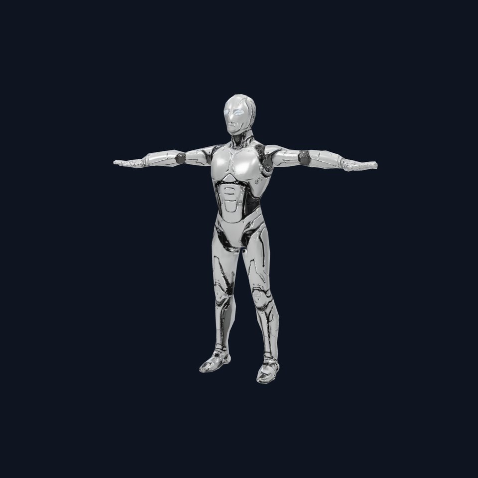 Futuristic Humanoid Robot Model Pack for Animation and Games viewer poster