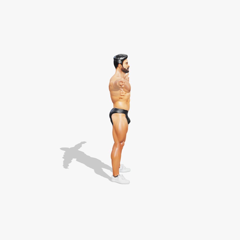 Realistic Male Bodybuilder Model Pack viewer poster