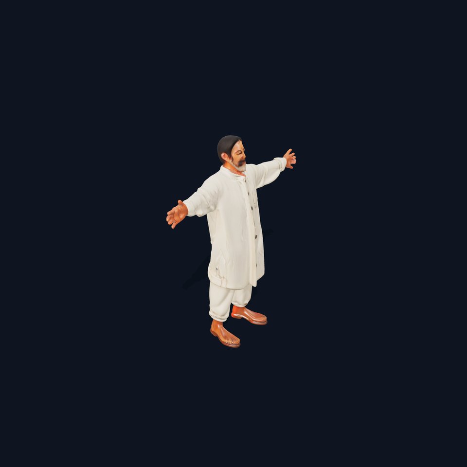 Casual Clothing Model Pack with Buttoned Shirt and Sandals viewer poster