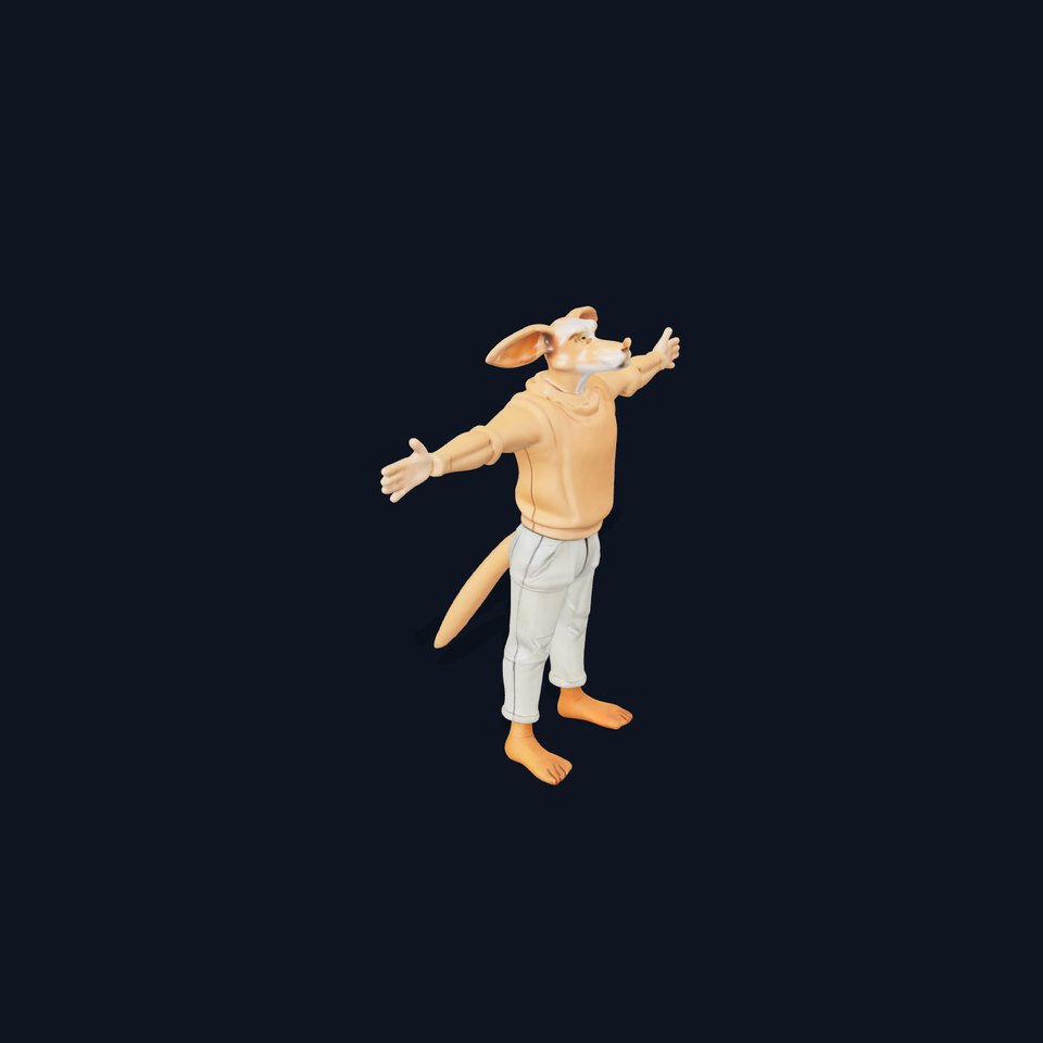 Anthropomorphic Character Model Pack with Tail and Sweater viewer poster