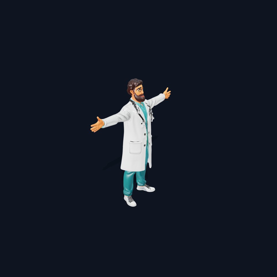 Doctor Character Model Pack with Detailed Outfit and Accessories