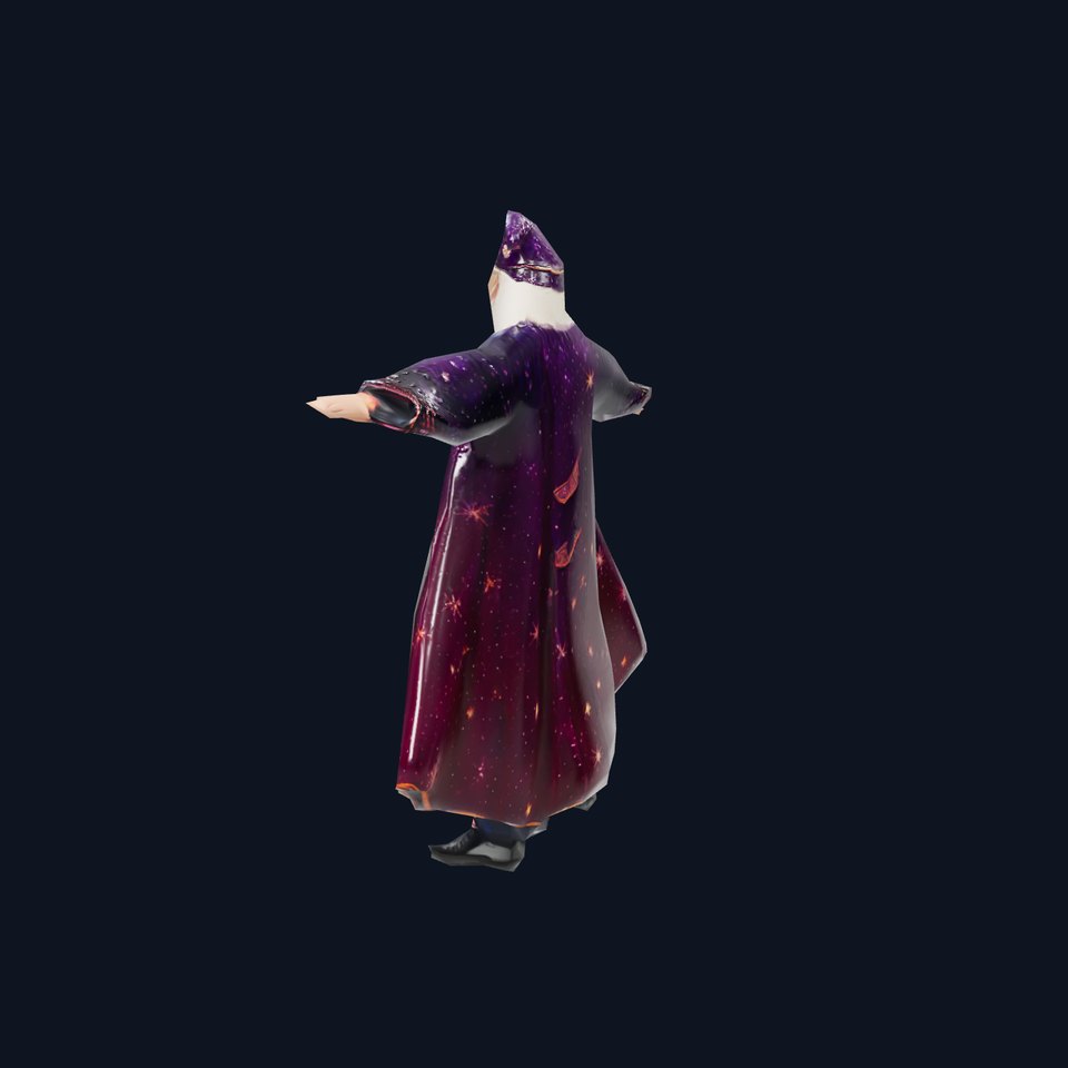 Wizard Character Model Pack with Starry Robe Design viewer poster