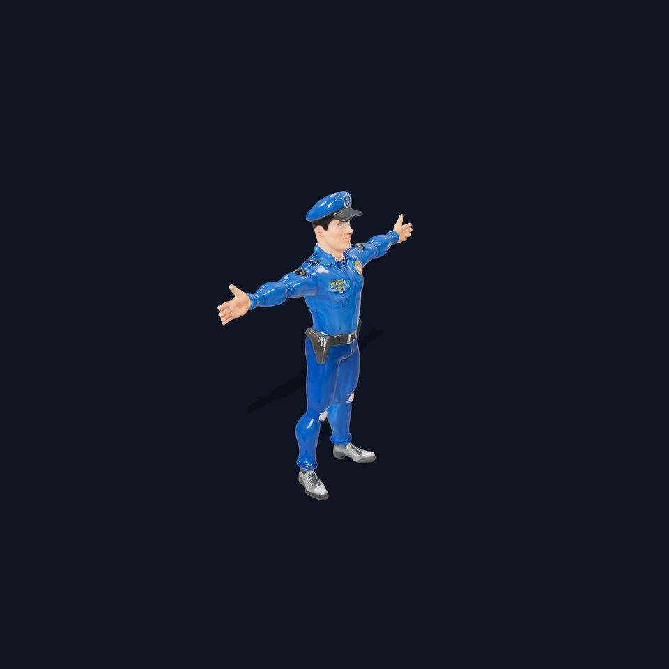 Cartoon Police Officer Character Model Pack viewer poster