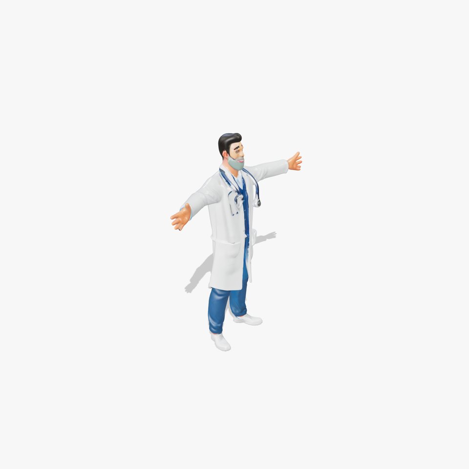 Friendly Doctor Character Model Pack with Stethoscope viewer poster