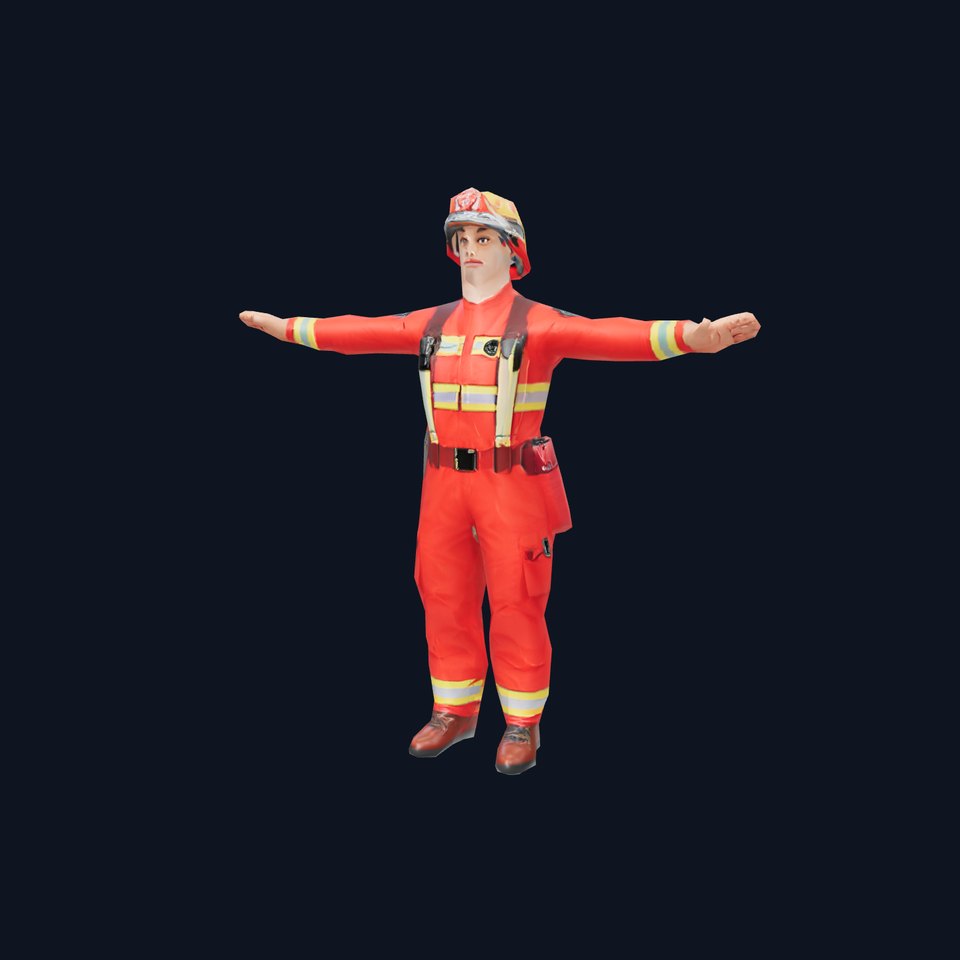 Firefighter Character Model Pack with Detailed Uniform viewer poster