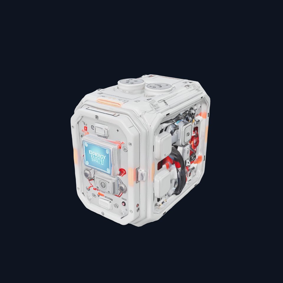 Futuristic Energy Capsule model pack with intricate details viewer poster