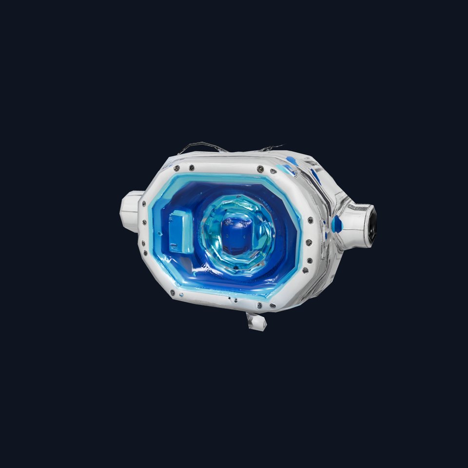 Futuristic Energy Generator model pack with neon blue glow viewer poster