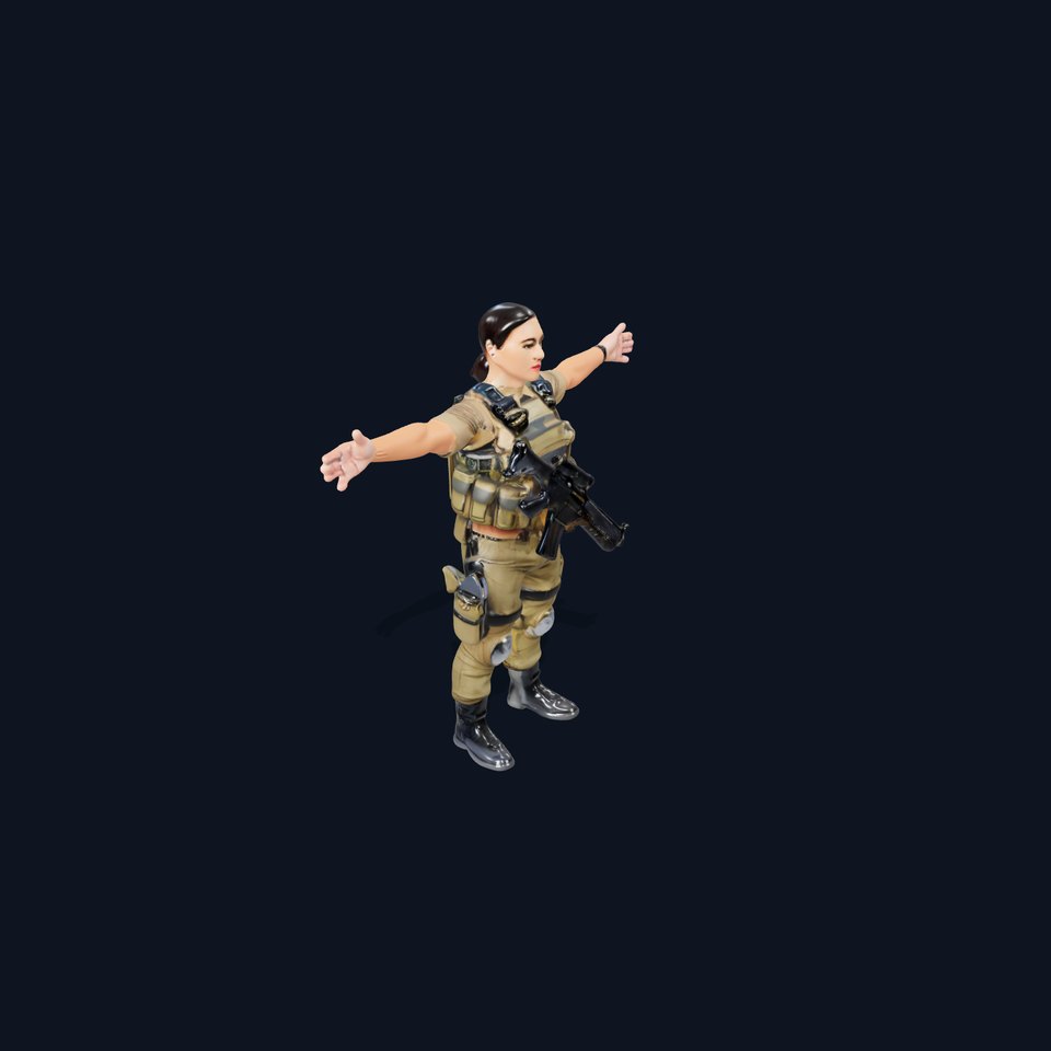 Military Soldier Model Pack with Tactical Gear viewer poster