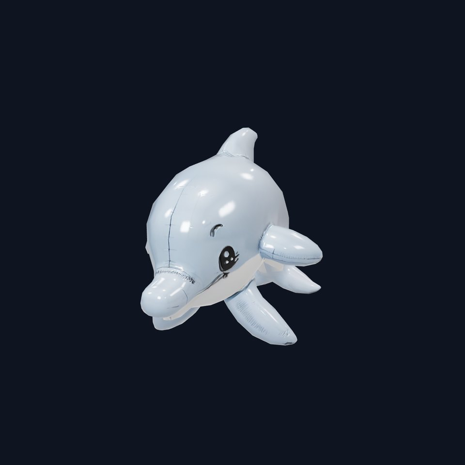 Inflatable Dolphin Toy Model Pack for Rendering viewer poster