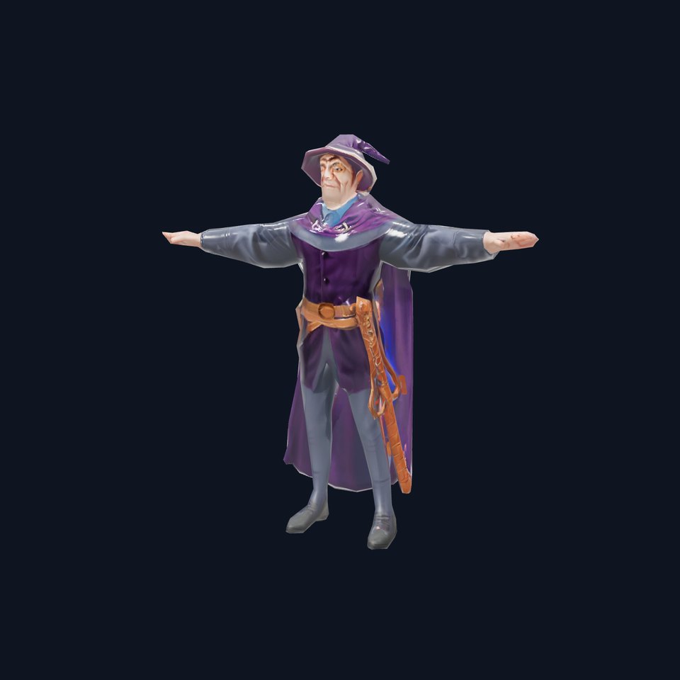 Wizard Model Pack with Purple Robe and Staff viewer poster