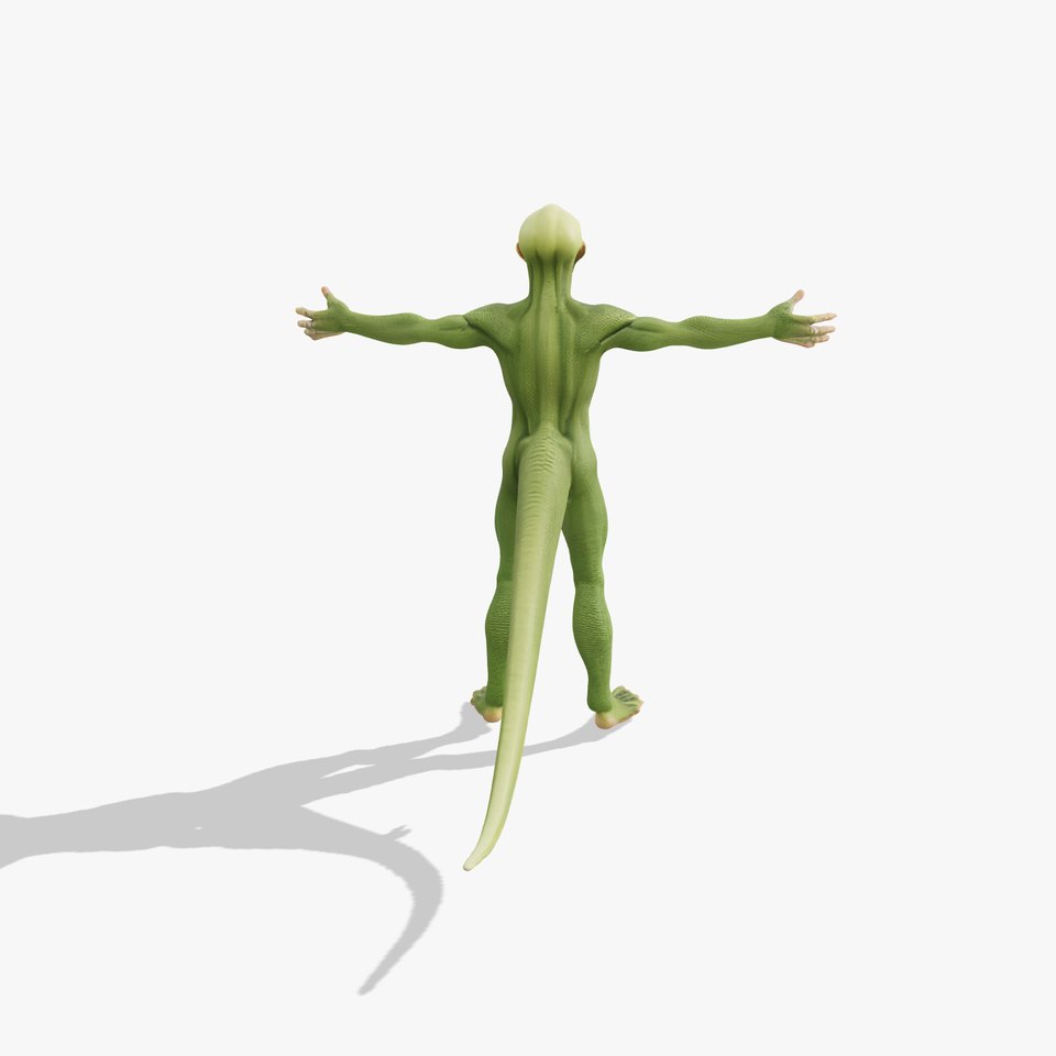 Lizard Humanoid Alien Model Pack viewer poster