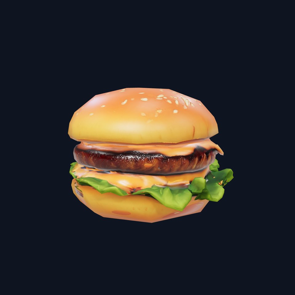 Realistic Cheeseburger with Lettuce Model Pack viewer poster