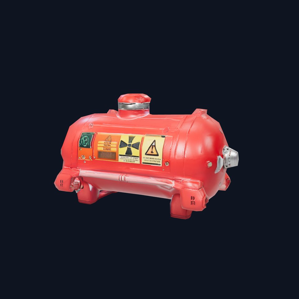 Industrial Red Chemical Tank Model Pack viewer poster