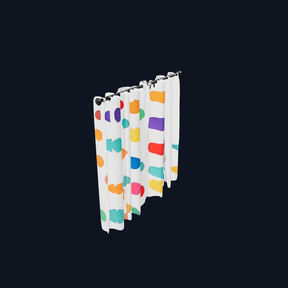 Colorful Polka Dot Curtain model pack viewer poster