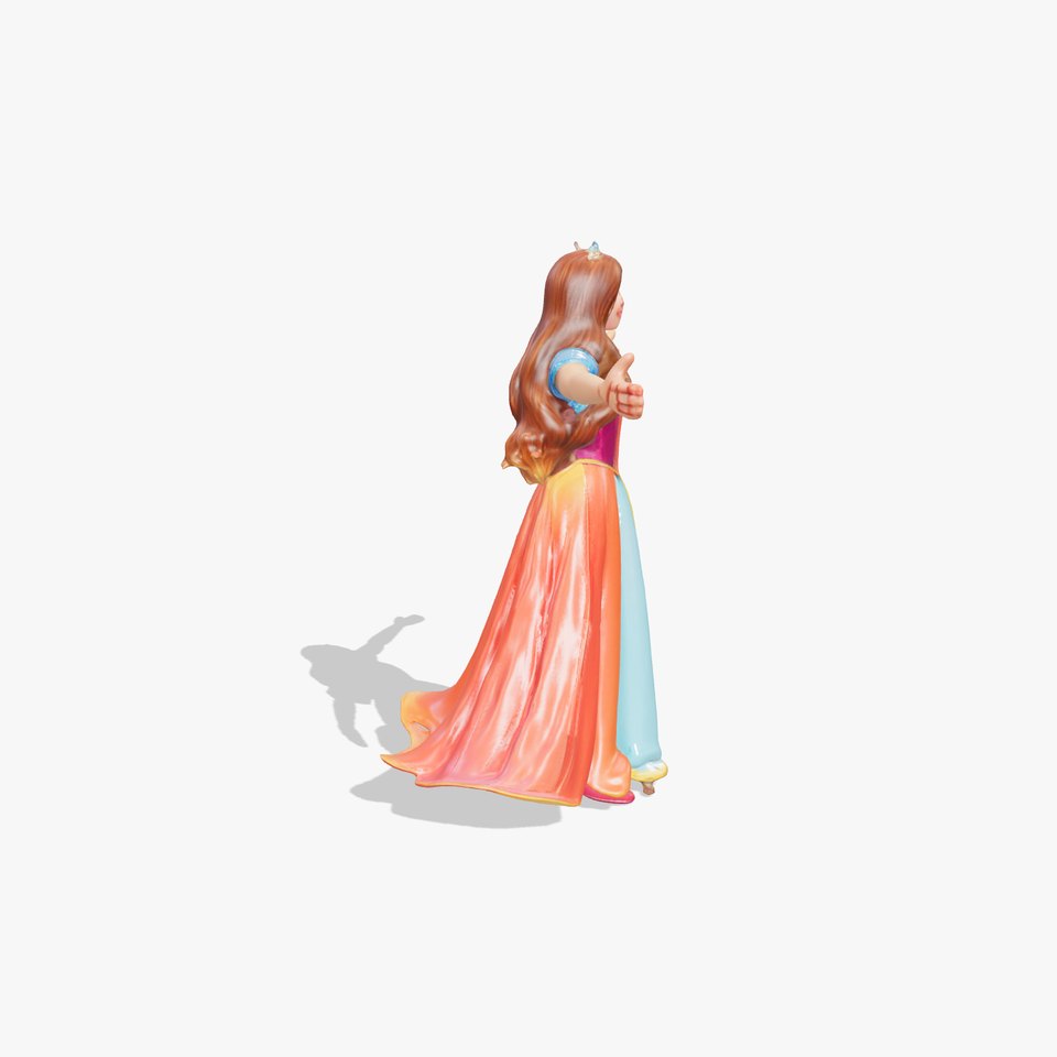 Princess Character Model Pack with Rainbow Gown viewer poster