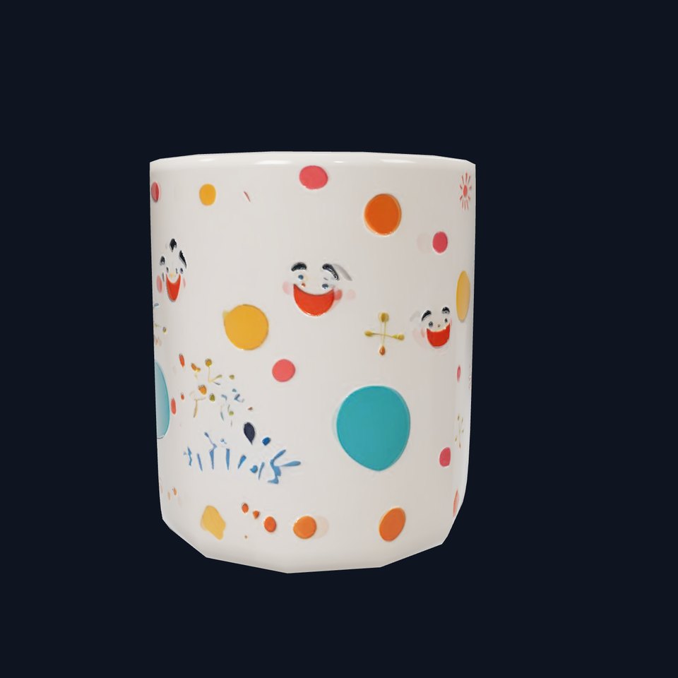Ceramic Mug with Colorful Patterns Model Pack viewer poster