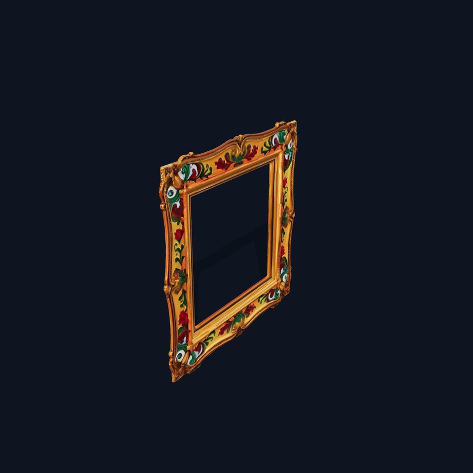 Ornate Baroque Picture Frame model pack for production rendering